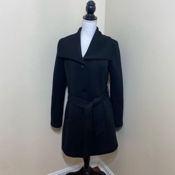 Laundry By Shelli Segal || STRETCH black Coat SZ Medium - Picture 1 of 8